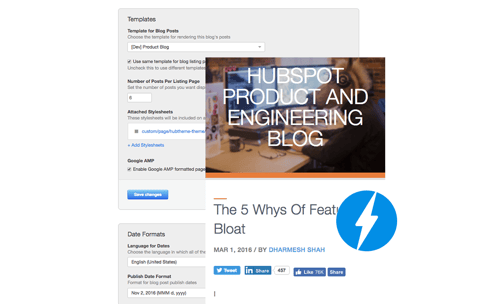 Accelerated Mobile Pages for HubSpot